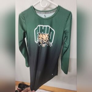 Ohio Bobcats Green and Black Long Sleeve Shirt Like New Size Small